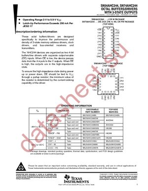 SN74AHC244DWRE4 datasheet  